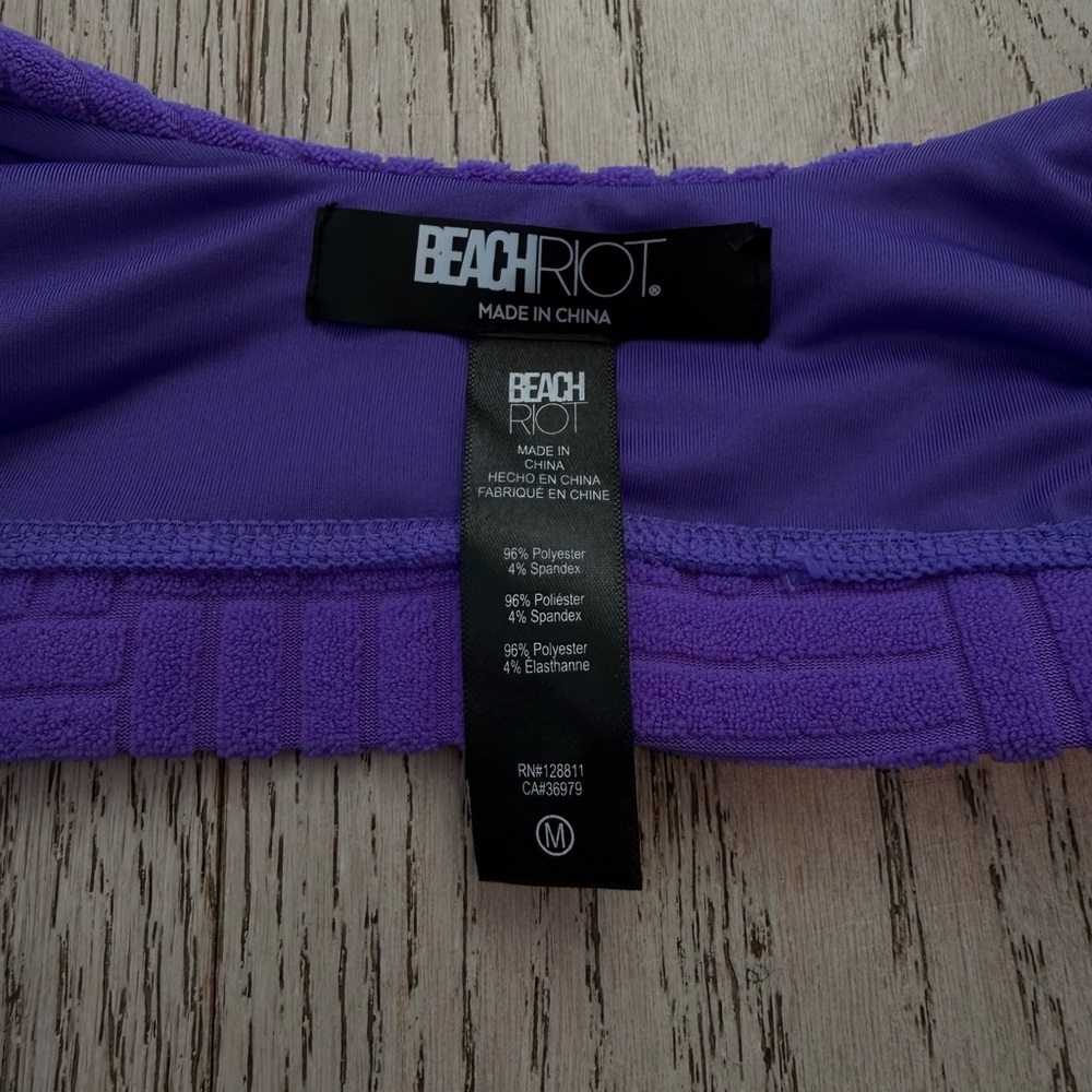 Beach Riot BIKINI TOP PEYTON RIBBED BIKINI TOP SIZE Medium, $98 - Picture 8 of 11